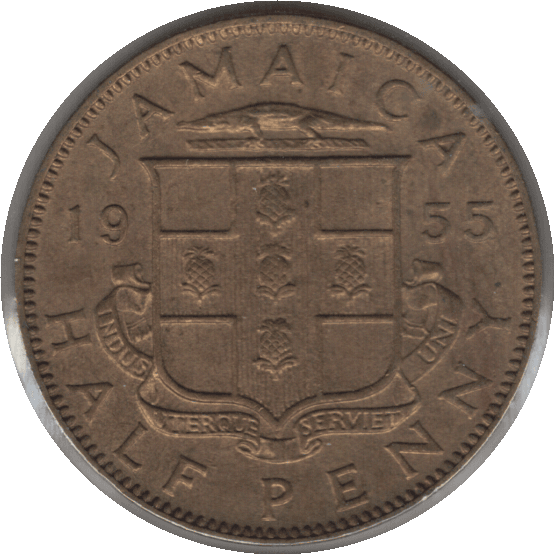 1955 Jamaica Half Penny Coin (KM# 36)