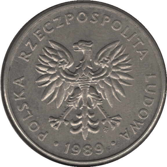 1989 Poland 20 Zlotys Coin (Y# 153.2 ParM# 255 Schn# 184 Fischer Po# OB080)