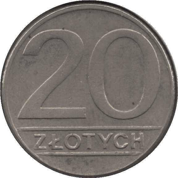 1989 Poland 20 Zlotys Coin (Y# 153.2 ParM# 255 Schn# 184 Fischer Po# OB080)