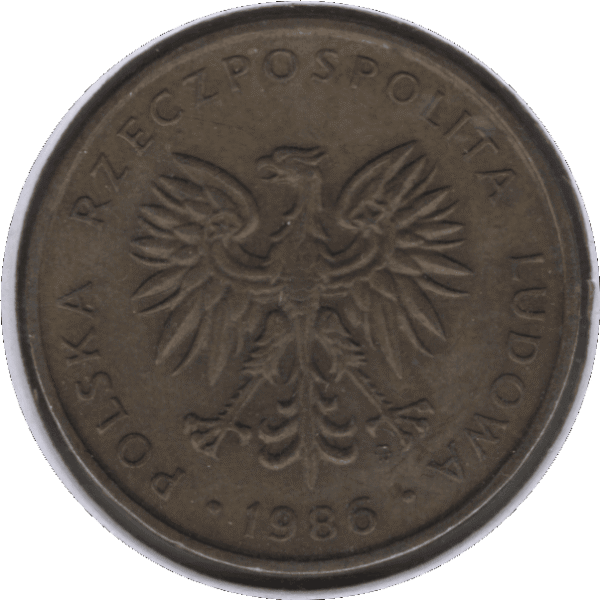1986MW Poland 5 Zlotys Coin (Y# 81.2 ParM# 222 Fischer Po# OB047)