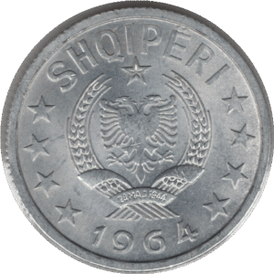 1964 Albania 20 Qindarka Coin (KM# 41 Schn# 41)