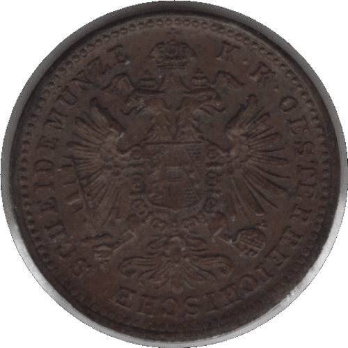 1885 Austrian Empire 1 Kreuzer Coin (KM# 2187)