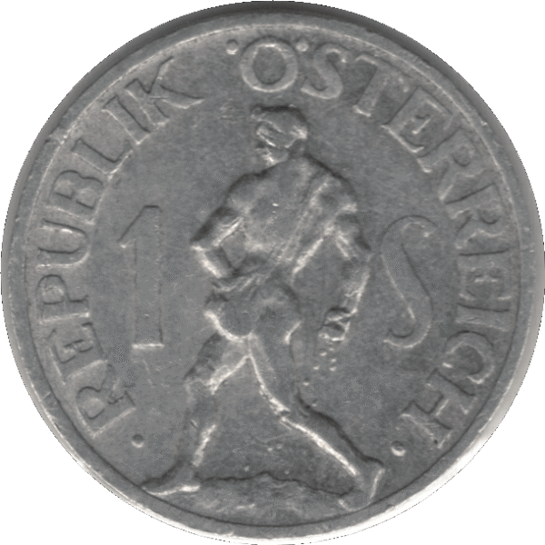 1946 Austria 1 Schilling Coin (KM# 2871 Schn# 70)
