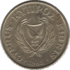 1983 Cyprus 20 Cents (Sent) Coin (KM# 57.1 Schn# 57)