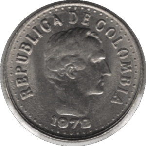 1972 Colombia 10 Centavos Coin Major Die Deterioration (KM# 253 Restrepo# 384)