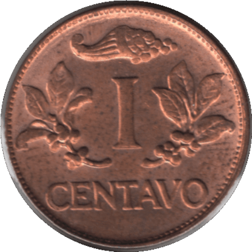 '1967 Colombia 1 Centavo Coin Re Punched ''9'' (KM# 205a Schn# 25a Hernández# 336 Restrepo# 352)'