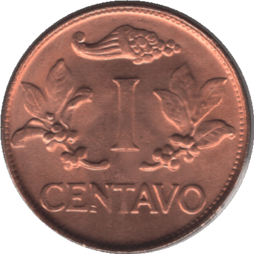 '1967 Colombia 1 Centavo Coin Re Punched ''9'' (KM# 205a Schn# 25a Hern# 336 Rest# 352)'