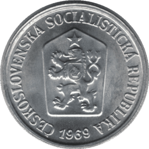 1969 Czechoslovakia 10 Haléřů / Halierov Coin (KM# 49 Schn# 56)