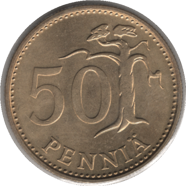1987M Finland 50 Pennia Coin (KM# 48 Schn# 55)