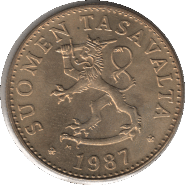 1987M Finland 50 Pennia Coin (KM# 48 Schn# 55)