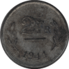 1944 Belgium 2 Francs Coin WWII Issue (KM# 133 Mor# 501 LA# BFM-121 Schn# 95)