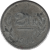 1944 Belgium 2 Francs Coin (KM# 133 Mor# 501 LA# BFM-121 Schn# 95)