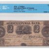 1834  Dollars Agricultural Bank of Canada CCCS Graded VF-20