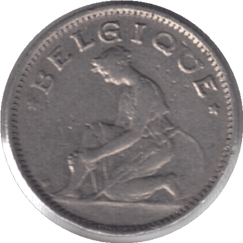 1933 Belgium 50 Centimes Coin (KM# 87 Schön# 60 LA# BFM-75)