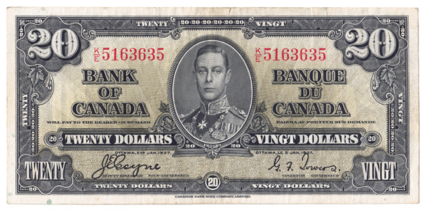 1937  Dollars The Bank of Canada