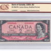 1954  Dollar Bank of Canada BCS Graded AU-50 V/G Prefix MILLION NUMBERED