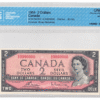 1954  Dollars Bank of Canada CCCS Graded UNC-63 G/G Prefix MILLION NUMBERED
