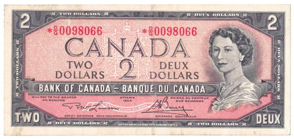1954  Dollars The Bank of Canada * REPLACEMENT