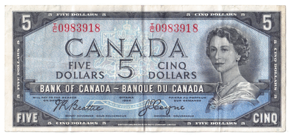 '1954  Dollar The Bank of Canada DEVIL''S FACE'