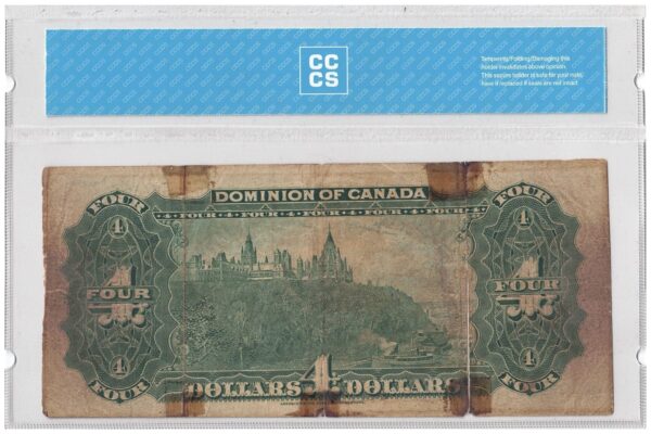 1902  Dollars Dominion of Canada WRITING ON FRONT CCCS Graded G-4
