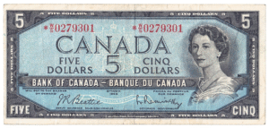 1954  Dollars The Bank of Canada REPLACEMENT
