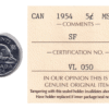1954 5 Cents The Bank of Canada Coin ICCS Graded MS-63 (KM# 50)