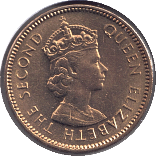 1965 Hong Kong 10 Cents Coin (KM# 28.1 Schön# 20)