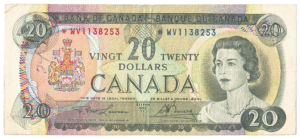 1969  Dollars The Bank of Canada *WV REPLACEMENT/WRITING ON FRONT