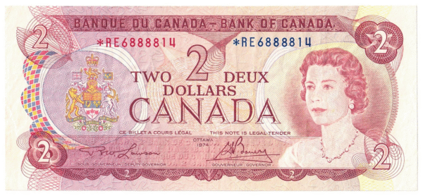 1974  Dollars The Bank of Canada *RE REPLACEMENT