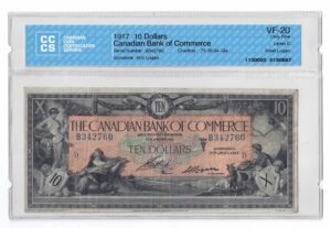 1917  Dollars The Canadian Bank of Commerce Small Signature CCCS VF-20