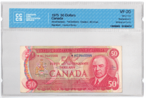 1975  Dollars The Bank of Canada CCCS Graded VF-20