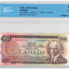 1975 100 Dollars The Bank of Canada REPLACEMENT/STEEL CCCS Graded VF-30