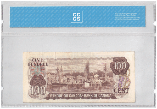 1975 100 Dollars The Bank of Canada REPLACEMENT/STEEL CCCS Graded VF-30