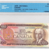 1975 100 Dollars The Bank of Canada STEEL CCCS Graded UNC-63