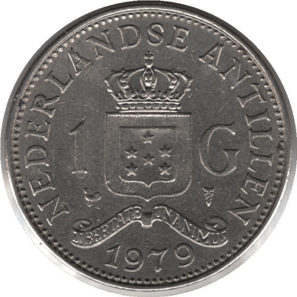 1979 Netherlands Antilles 1 Gulden Coin (KM# 12 Schn# 53)