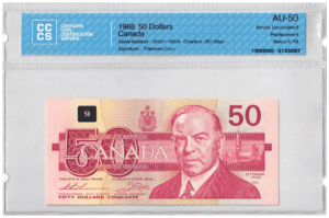 1988  Dollars The Bank of Canada REPLACEMENT CCCS Graded AU-50