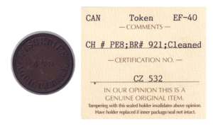 1858 ½ Penny Prince Edward Island Copper Token ICCS Graded EF-40