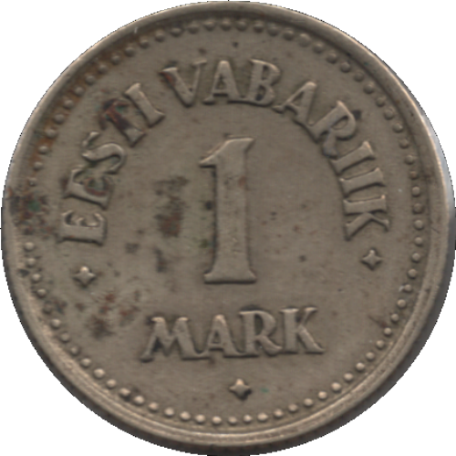 Estonia 1924 1 Mark Coin (KM# 1a)