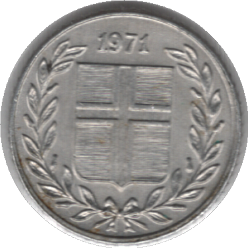 Iceland 197110 Aurar Coin (KM# 10a Schn# 13a SIEG# 14)