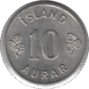 Iceland 197110 Aurar Coin (KM# 10a Schn# 13a SIEG# 14)
