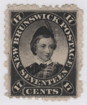 1860 SC#11 New Brunswick Prince Edward Vii 17 Cent Stamp F Mint no Gum