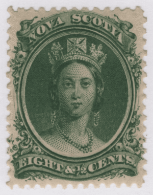 1860 SC#11 Nova Scotia Queen Victoria 8 1/2 Cent Stamp VF Mint Hinged