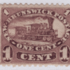 1860 SC#6 New Brunswick Locomotive 1 Cent Stamp VG Mint Hinged Gum