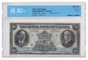 1927  Dollars The Royal Bank of Canada CCCS VF-25