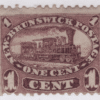 1860 SC#6a New Brunswick Locomotive 1 Cent Stamp VG Mint Hinged Gum W. "Kiss Printing"