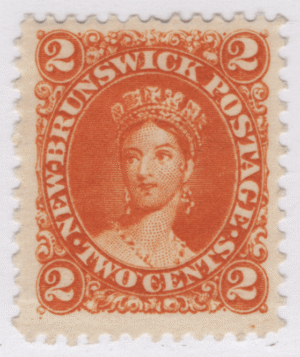 1860 SC#7 New Brunswick Queen Victoria 2 Cent Stamp VF Mint No Gum