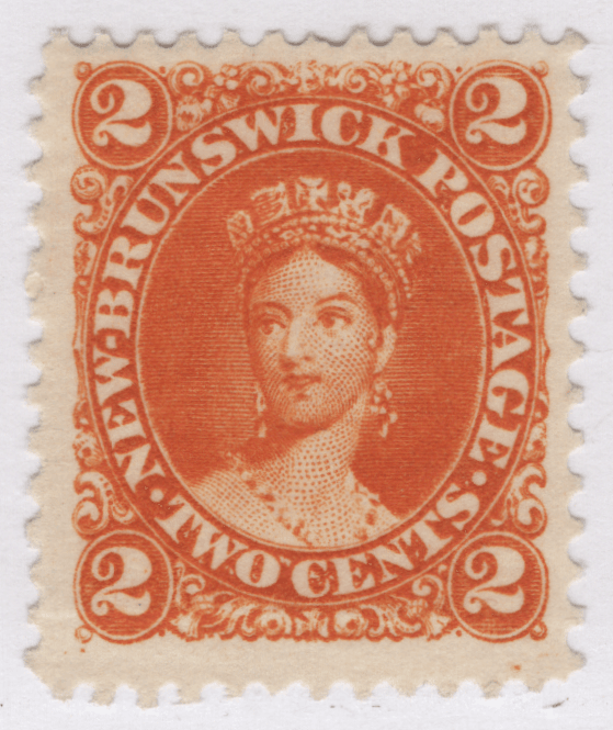 1860 SC#7 New Brunswick Queen Victoria 2 Cent Stamp VF Mint No Gum