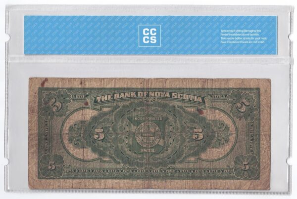 1929  Dollars The Bank of Nova Scotia TYPE 1 CCCS Graded F-12