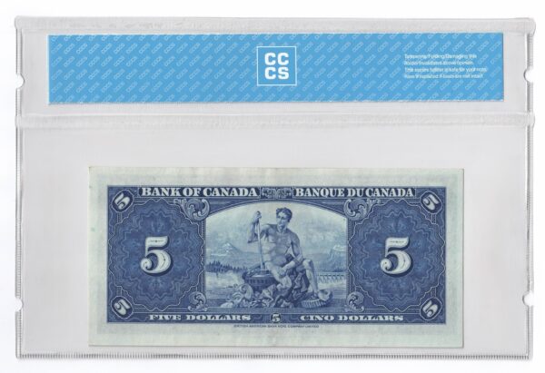 1937  Dollars The Bank of Canada Banknote CCCS Graded AU-50