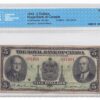 1943  Dollars The Royal Bank of Canada Banknote CCCS Graded F-15